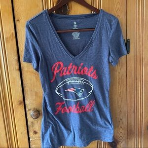 Patriots football V-neck shirt